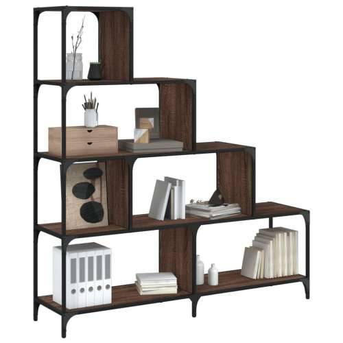 Regal za knjige s 4 razine boja hrasta 139x33,5x149 cm drveni - Smeđi hrast 1 Cijena