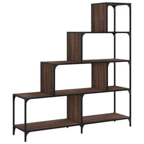 Regal za knjige s 4 razine boja hrasta 139x33,5x149 cm drveni - Smeđi hrast 1 Cijena