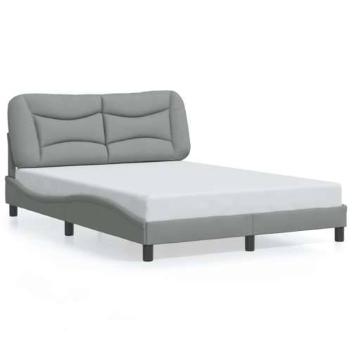 Okvir za krevet bez madraca svjetlosivi 140 x 190 cm od tkanine - Svjetlosiva 140 x 190 cm Cijena