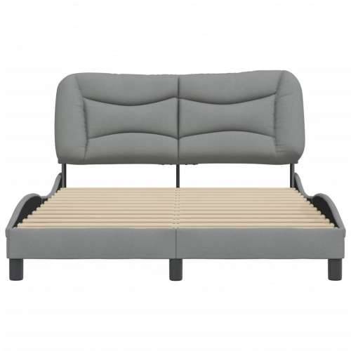 Okvir za krevet bez madraca svjetlosivi 140 x 190 cm od tkanine - Svjetlosiva 140 x 190 cm Cijena