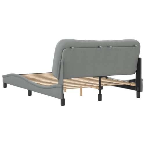 Okvir za krevet bez madraca svjetlosivi 140 x 190 cm od tkanine - Svjetlosiva 140 x 190 cm Cijena