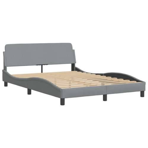 Okvir za krevet bez madraca svjetlosivi 140 x 190 cm od tkanine - Svjetlosiva 140 x 190 cm Cijena