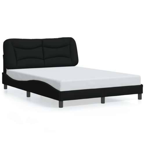Okvir za krevet bez madraca crni 140 x 190 cm od tkanine - Crna 140 x 190 cm Cijena