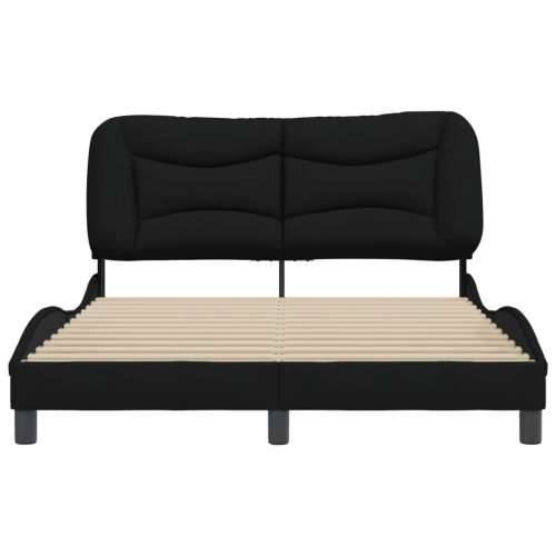 Okvir za krevet bez madraca crni 140 x 190 cm od tkanine - Crna 140 x 190 cm Cijena