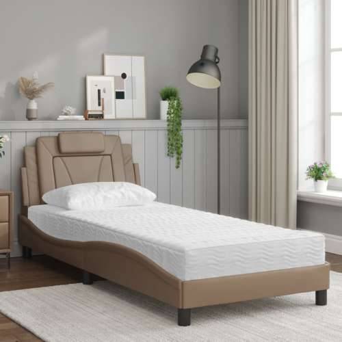 Krevet s madracem cappuccino boje 80 x 200 cm od umjetne kože - Boja cappuccina 80 x 200 cm Cijena