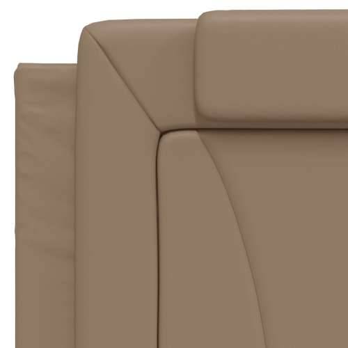 Krevet s madracem boja cappuccina 100 x 200 cm od umjetne kože - Boja cappuccina 100 x 200 cm Cijena
