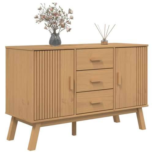 Komoda OLDEN smeđa 114 x 43 x 73,5 cm od masivne borovine - Smeđa 1 Cijena