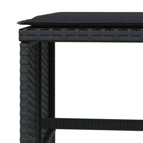 Vrtni taburei s jastucima 4 kom crni 41x41x36 cm od poliratana - Crna 4 Cijena