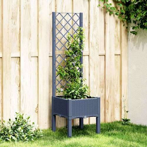 Vrtna sadilica s rešetkom plava siva 40 x 40 x 142 cm PP - Plavo-siva 40 x 40 x 142 cm 1 Cijena