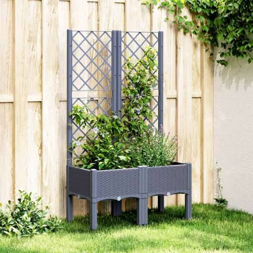 Vrtna sadilica s rešetkom plava siva 80 x 40 x 142 cm PP - Plavo-siva 80 x 40 x 142 cm 1 Cijena