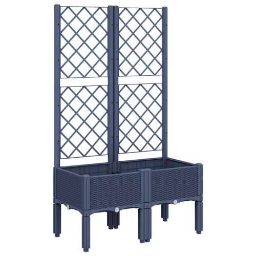 Vrtna sadilica s rešetkom plava siva 80 x 40 x 142 cm PP - Plavo-siva 80 x 40 x 142 cm 1 Cijena