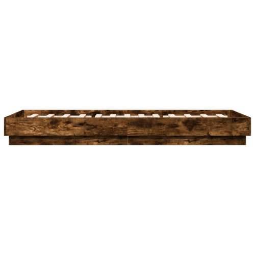Okvir kreveta bez madraca dimljena boja hrasta 90x200 cm drveni - Dimljeni hrast 90 x 200 cm Cijena