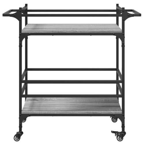 Kuhinjska kolica boja hrasta 82x40x78,5 cm konstruirano drvo - Sivi hrast sonoma Cijena
