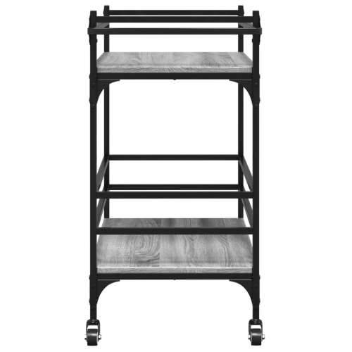 Kuhinjska kolica boja hrasta 82x40x78,5 cm konstruirano drvo - Sivi hrast sonoma Cijena