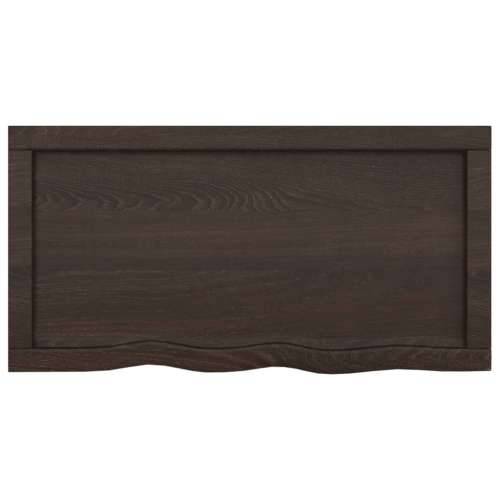 Kupaonska radna ploča tamnosmeđa 80x40x(2-6) cm masivno drvo - Tamno smeđa 80 x 40 x 6 cm Cijena