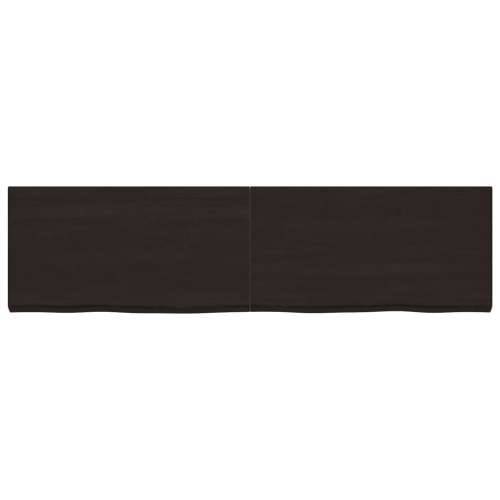 Kupaonska radna ploča tamnosmeđa 220x60x(2-6)cm masivno drvo - Tamno smeđa 220 x 60 x 6 cm Cijena