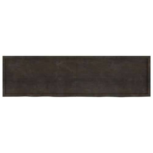 Kupaonska radna ploča tamnosmeđa 220x60x(2-6)cm masivno drvo - Tamno smeđa 220 x 60 x 6 cm Cijena