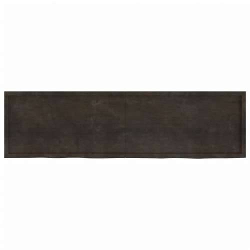 Stolna ploča tamnosmeđa 220x60x(2-6) cm tretirana hrastovina - Tamno smeđa 220 x 60 x 6 cm 1 Cijena