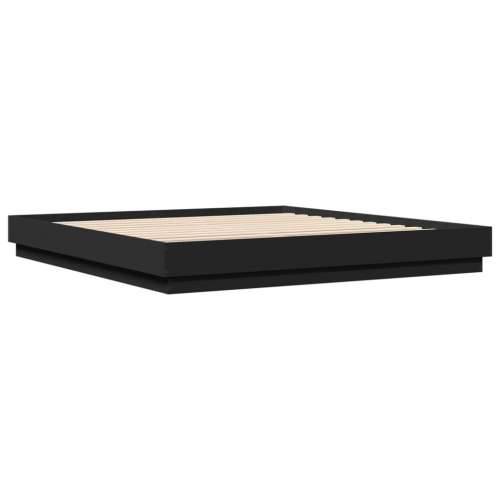 Okvir za krevet crni 200 x 200 cm konstruirano drvo - Crna 200 x 200 cm Cijena