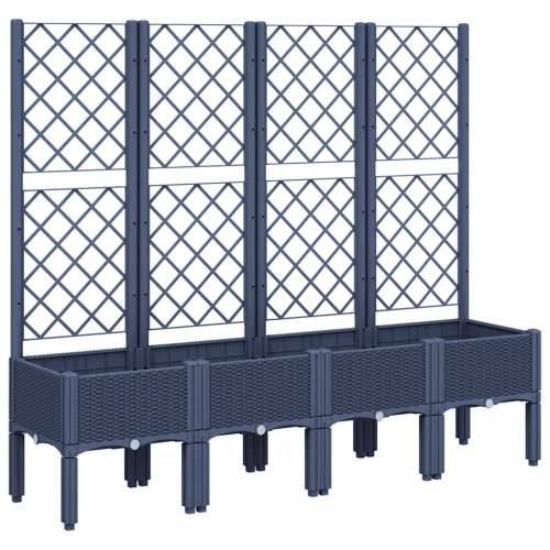 Vrtna sadilica s rešetkom plava siva 160 x 40 x 142 cm PP - Plavo-siva 160 x 40 x 142 cm 1 Cijena