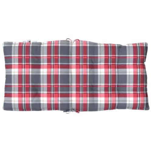 Jastuci za stolicu niskog naslona 4 kom crveni karirani tkanina - Crveni karirani uzorak 4 with 2 elastic straps Cijena