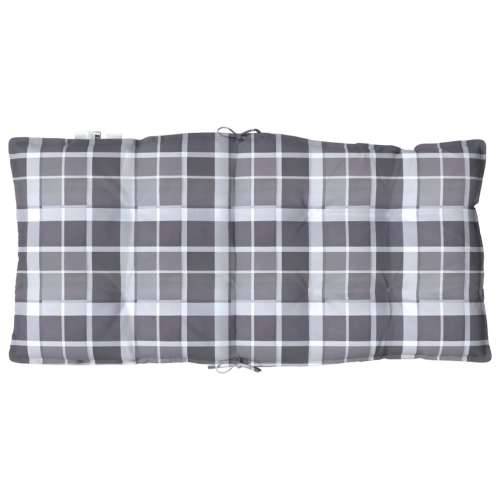 Jastuci za stolicu niskog naslona 2 kom sivi karirani tkanina - Sivi karirani uzorak 2 with 2 elastic straps Cijena