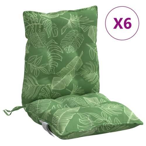 Jastuci za stolicu 6 kom s uzorkom lišća od tkanine Oxford - Dezen s listom 6 with 2 elastic straps Cijena