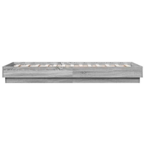 Okvir kreveta s LED svjetlima siva boja hrasta 90 x 190 cm - Sivi hrast sonoma 90 x 190 cm Cijena