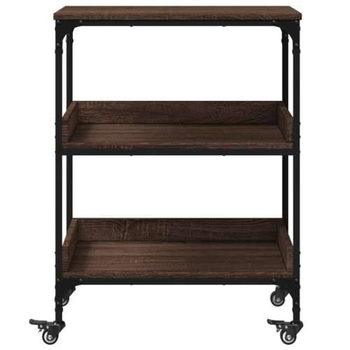 Kuhinjska kolica boja hrasta 60x41x80,5 cm konstruirano drvo Smeđi hrast Cijena
