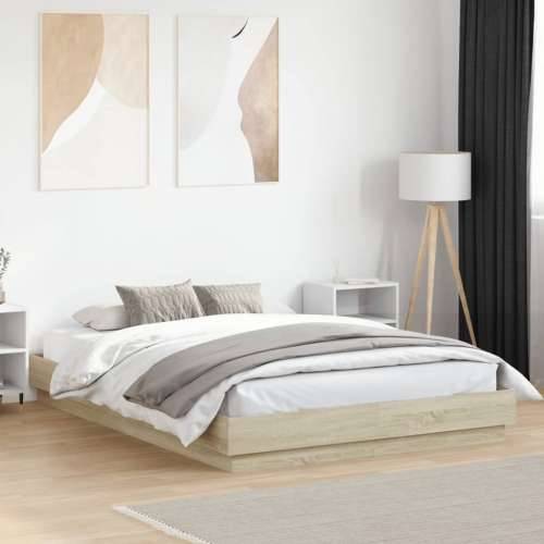 Okvir kreveta s LED svjetlima boja hrasta sonome 150 x 200 cm - sonoma hrast 150 x 200 cm Cijena