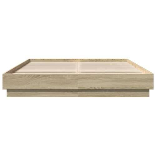 Okvir kreveta s LED svjetlima boja hrasta sonome 150 x 200 cm - sonoma hrast 150 x 200 cm Cijena