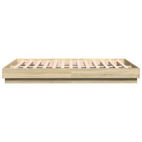 Okvir kreveta s LED svjetlima boja hrasta sonome 150 x 200 cm - sonoma hrast 150 x 200 cm Cijena