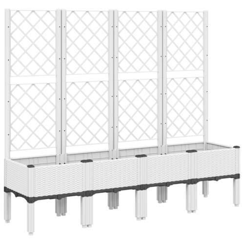 Vrtna sadilica s rešetkom bijela 160 x 40 x 142 cm PP - Bijela 160 x 40 x 142 cm 1 Cijena