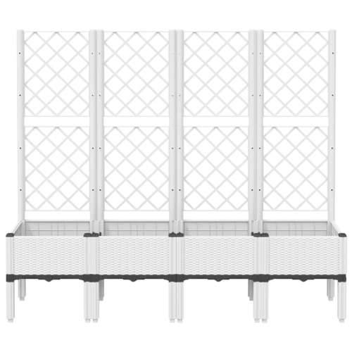 Vrtna sadilica s rešetkom bijela 160 x 40 x 142 cm PP - Bijela 160 x 40 x 142 cm 1 Cijena