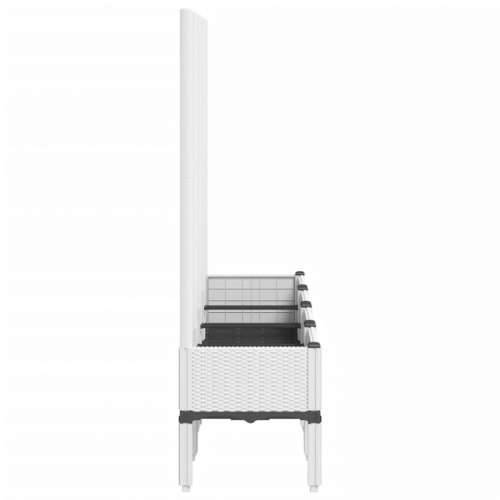 Vrtna sadilica s rešetkom bijela 160 x 40 x 142 cm PP - Bijela 160 x 40 x 142 cm 1 Cijena