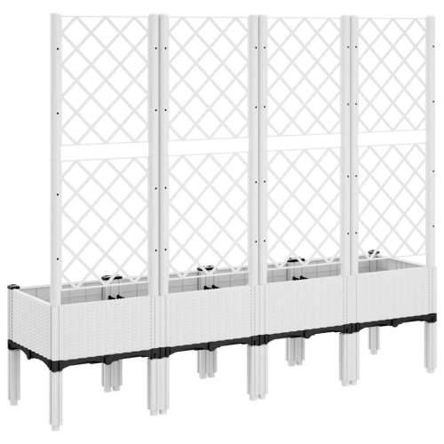 Vrtna sadilica s rešetkom bijela 160 x 40 x 142 cm PP - Bijela 160 x 40 x 142 cm 1 Cijena