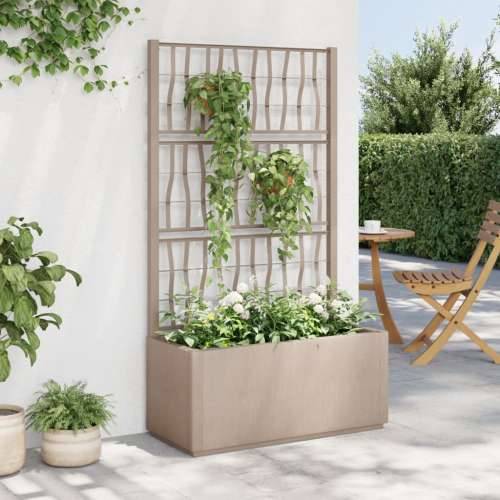Vrtna sadilica s rešetkom svjetlosmeđa 80 x 36 x 140 cm PP - rešetka svjetlosmeđa 1 Cijena