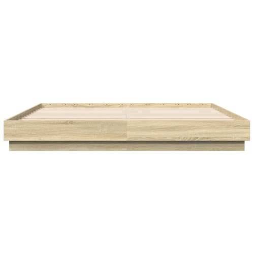 Okvir za krevet boja hrasta 200x200 cm od konstruiranog drva - sonoma hrast 200 x 200 cm Cijena