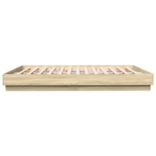 Okvir za krevet boja hrasta 200x200 cm od konstruiranog drva - sonoma hrast 200 x 200 cm Cijena