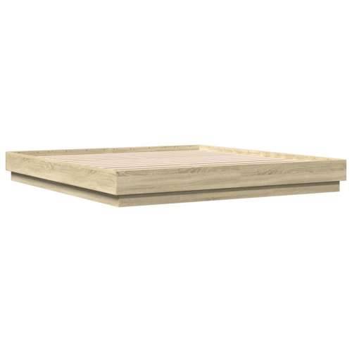 Okvir za krevet boja hrasta 200x200 cm od konstruiranog drva - sonoma hrast 200 x 200 cm Cijena