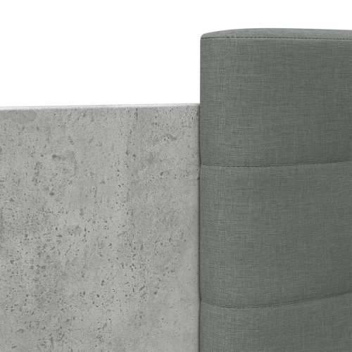 Okvir kreveta s uzglavljem LED siva boja betona 100 x 200 cm - Beton siva 100 x 200 cm Cijena