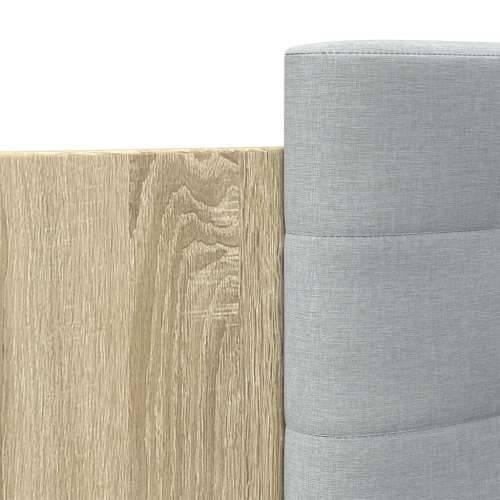 Okvir za krevet s uzglavljem i LED svjetlima boja hrasta sonome - sonoma hrast 90 x 200 cm Cijena