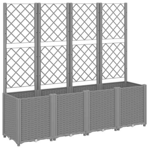 Vrtna sadilica s rešetkom svjetlosiva 160 x 40 x 140 cm PP - Svjetlosiva 160 x 40 x 140 cm 1 Cijena