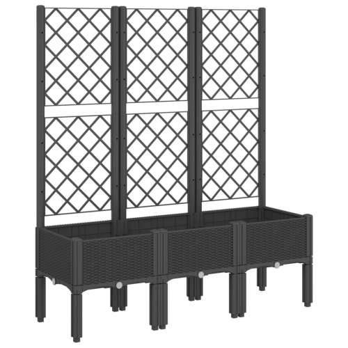 Vrtna sadilica s rešetkom crna 120 x 40 x 142 cm PP - Crna 120 x 40 x 142 cm 1 Cijena