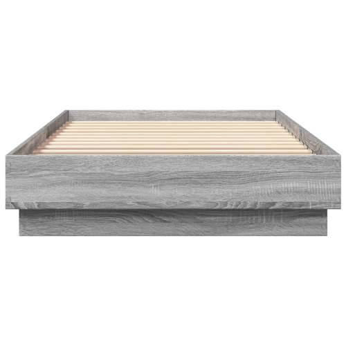 Okvir za krevet s LED svjetlima siva boja hrasta 100 x 200 cm - Sivi hrast sonoma 100 x 200 cm Cijena