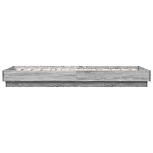 Okvir za krevet s LED svjetlima siva boja hrasta 100 x 200 cm - Sivi hrast sonoma 100 x 200 cm Cijena