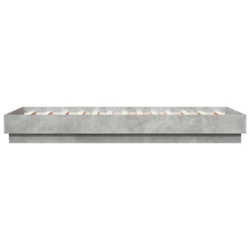 Okvir kreveta s LED svjetlima siva boja betona 75 x 190 cm - Beton siva 75 x 190 cm Cijena
