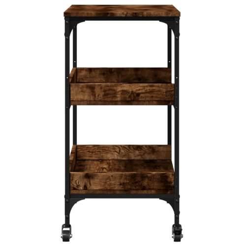 Kuhinjska kolica boja hrasta 60x41x80,5 cm konstruirano drvo - Dimljeni hrast Cijena