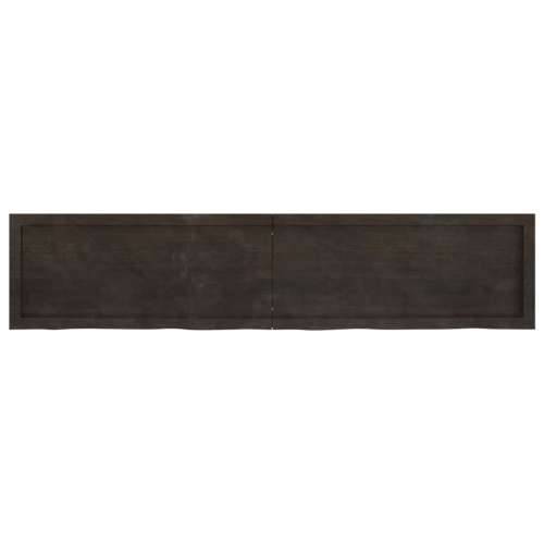 Kupaonska radna ploča tamnosmeđa 180x40x(2-6) cm tretirano drvo - Tamno smeđa 180 x 40 x 6 cm Cijena