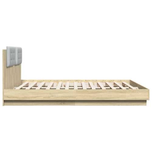 Okvir kreveta s uzglavljem LED boja hrasta sonome 180 x 200 cm - sonoma hrast 180 x 200 cm Cijena